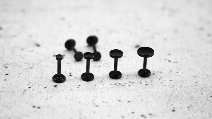 Schwarz Piercing/Labret/Medusa Chirurgenstahl - 1C/12