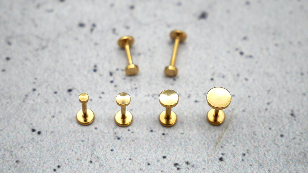 Gold Piercing/Labret/Medusa Chirurgenstahl - 1C/11