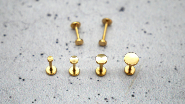 Gold Piercing/Labret/Medusa Chirurgenstahl - 1C/11