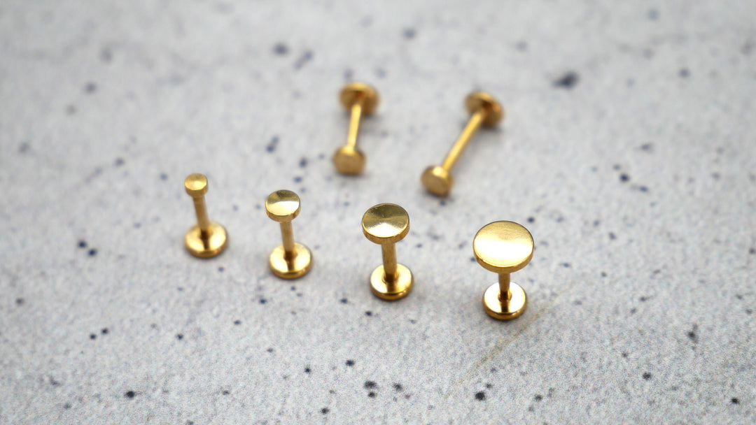 Gold Piercing/Labret/Medusa Chirurgenstahl - 1C/11