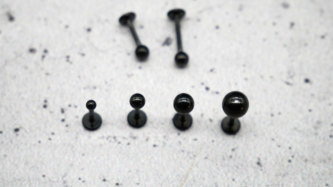 Schwarz Piercing/Labret/Medusa Chirurgenstahl - 1C/14
