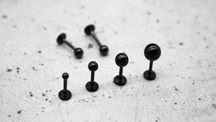 Schwarz Piercing/Labret/Medusa Chirurgenstahl - 1C/14