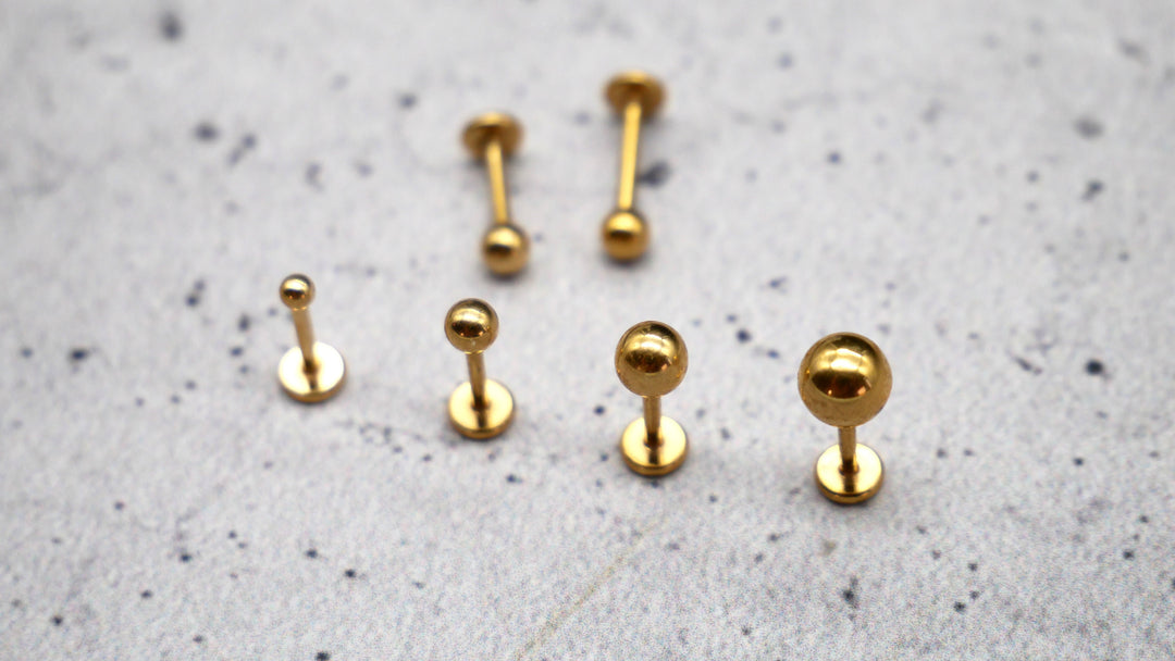 Gold Piercing/Labret/Medusa Chirurgenstahl - 1C/13