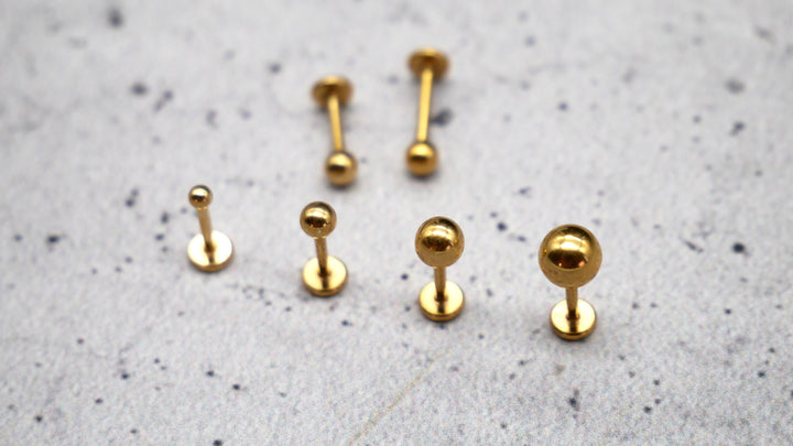 Gold Piercing/Labret/Medusa Chirurgenstahl - 1C/13