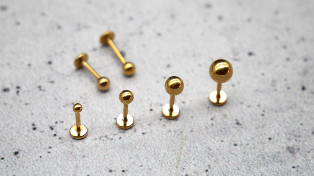 Gold Piercing/Labret/Medusa Chirurgenstahl - 1C/13