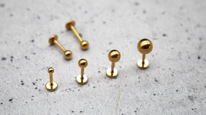 Gold Piercing/Labret/Medusa Chirurgenstahl - 1C/13