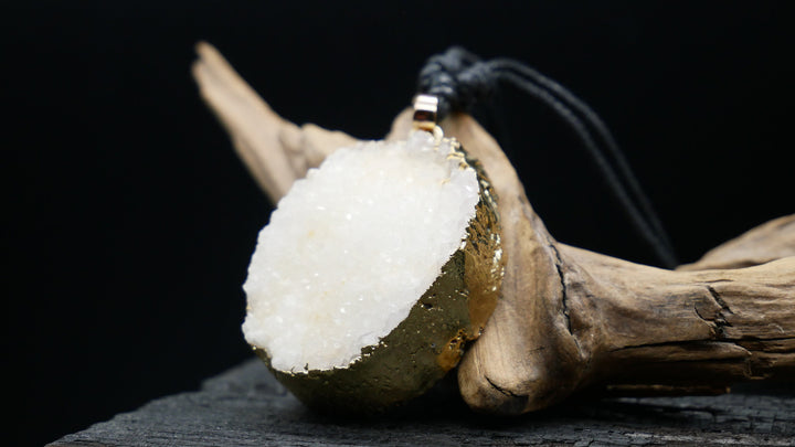Amulett aus Druzy Quartz Freeform - CC-5
