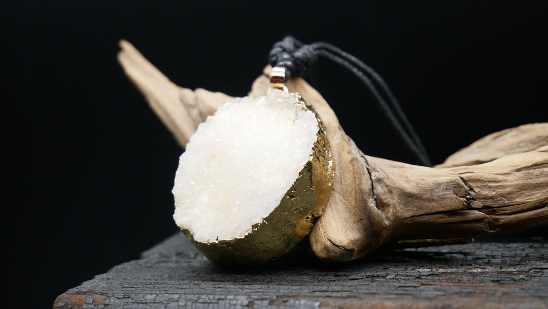 Amulett aus Druzy Quartz Freeform - CC-5