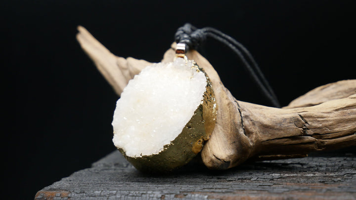 Amulett aus Druzy Quartz Freeform - CC-5