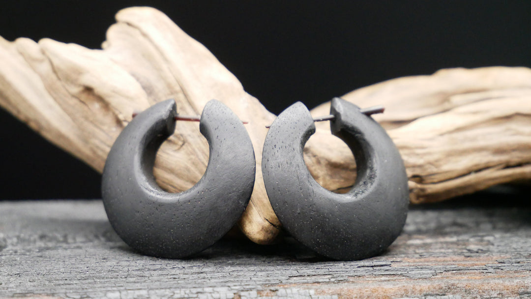 Ohrringe aus Holz Handarbeit - II-8