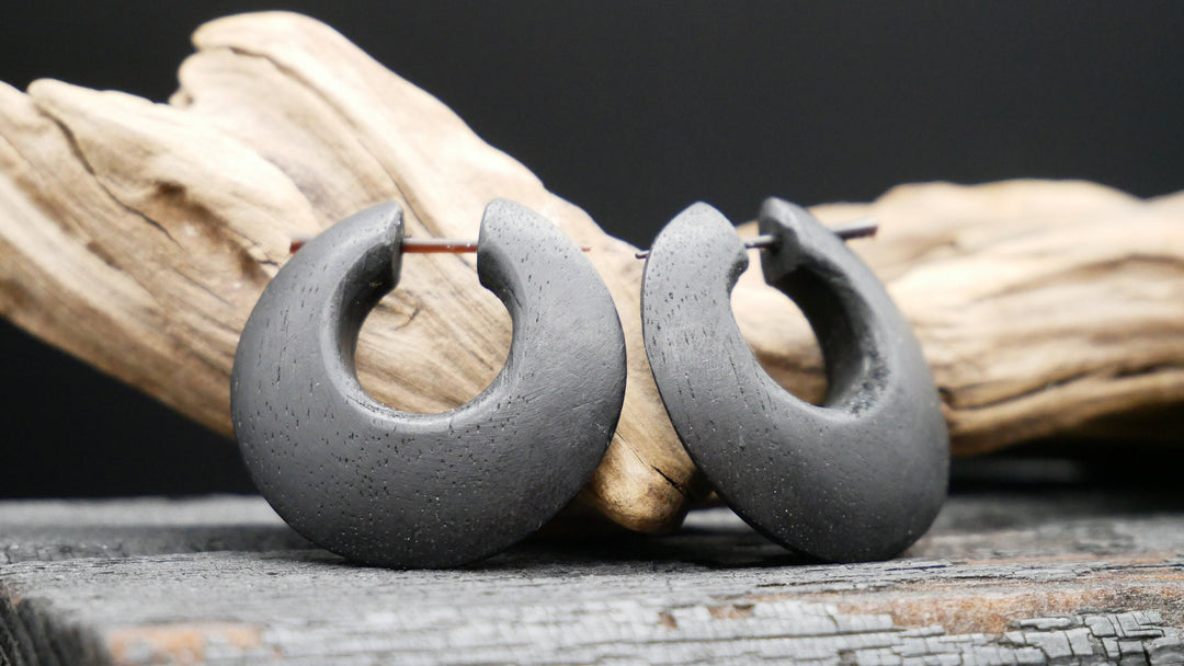 Ohrringe aus Holz Handarbeit - II-8