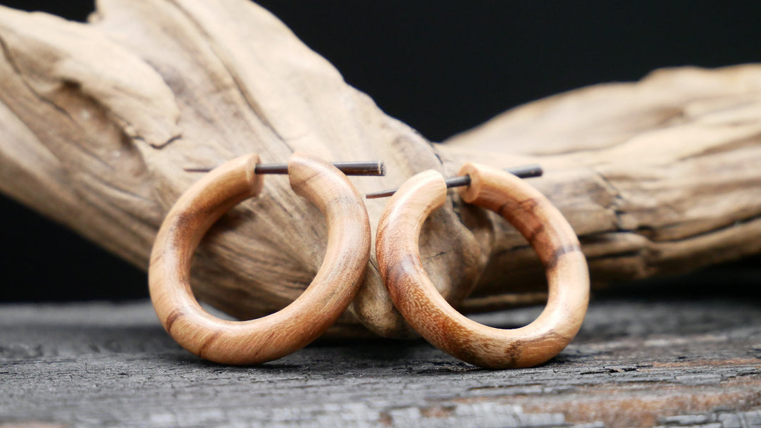 Ohrringe aus Holz Handarbeit - II-8
