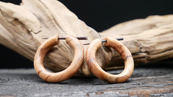 Ohrringe aus Holz Handarbeit - II-8