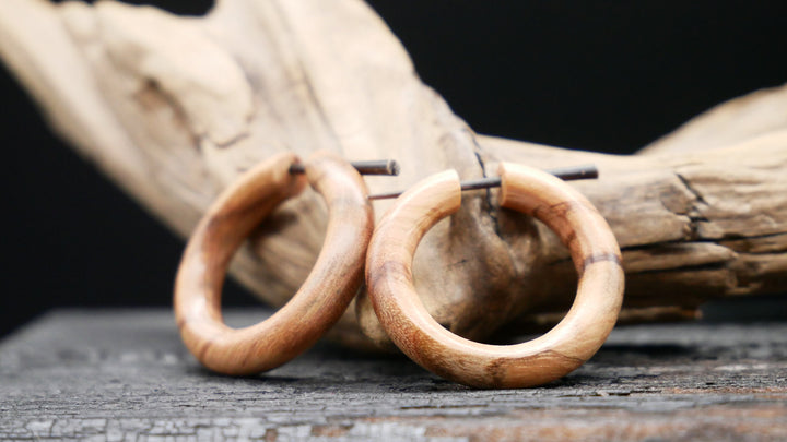 Ohrringe aus Holz Handarbeit - II-8