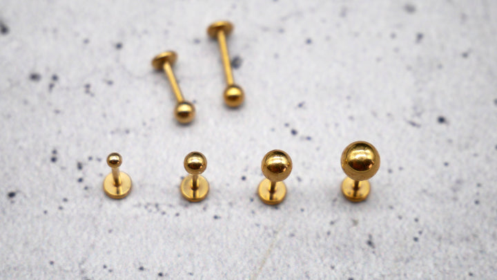 Gold Piercing/Labret/Medusa Chirurgenstahl - 1C/13