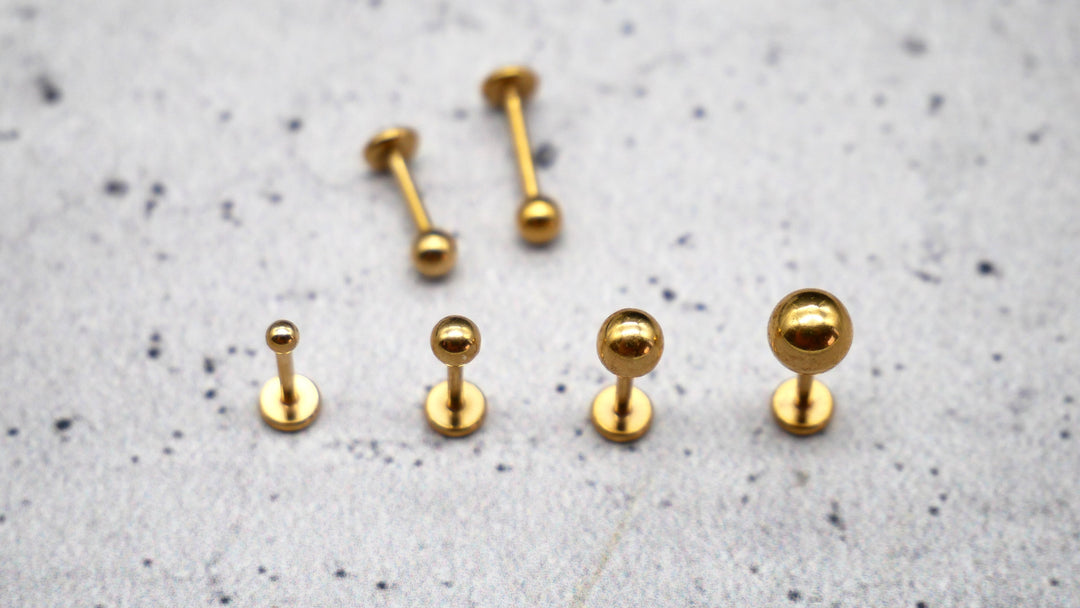 Gold Piercing/Labret/Medusa Chirurgenstahl - 1C/13