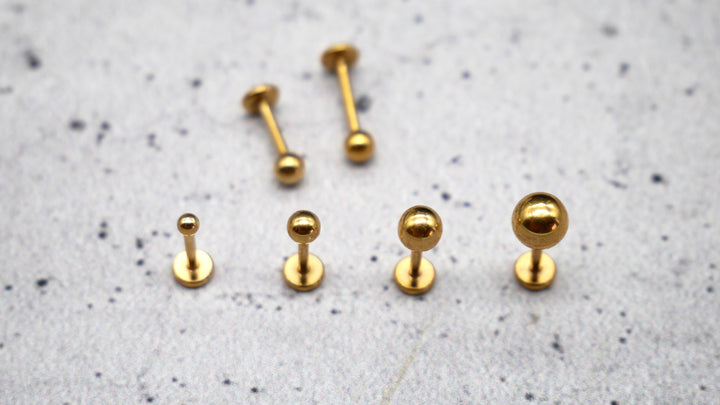 Gold Piercing/Labret/Medusa Chirurgenstahl - 1C/13