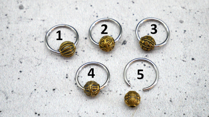Ohrring Ball Closed Ring - 1K/03