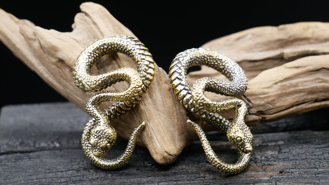 Ohrgewicht COBRA aus Messing 6mm - CC-2