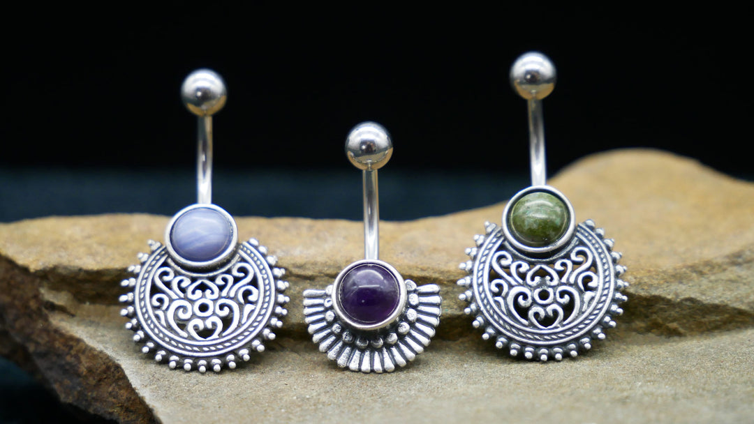 Bauchnabelpiercing 925er & Chirurgenstahl - 1N/09