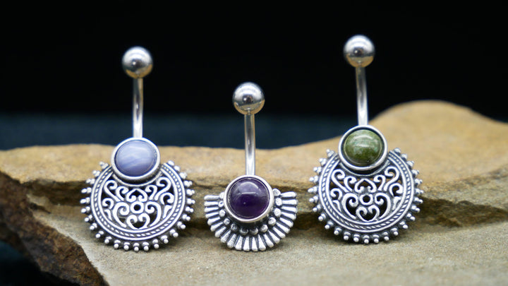 Bauchnabelpiercing 925er & Chirurgenstahl - 1N/09