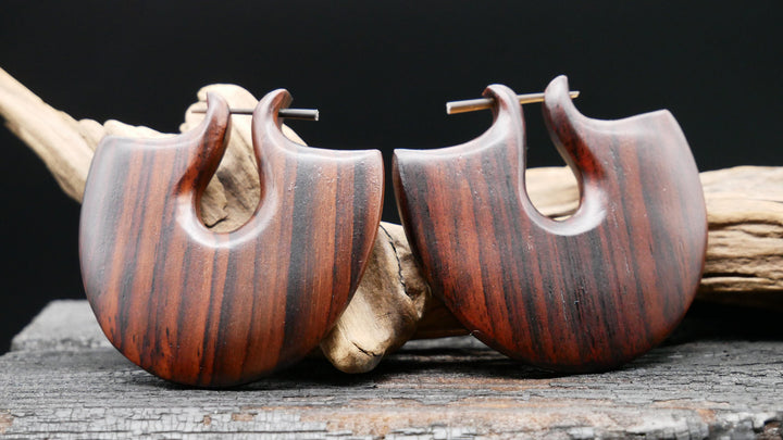 Ohrringe aus Holz Handarbeit - II-7