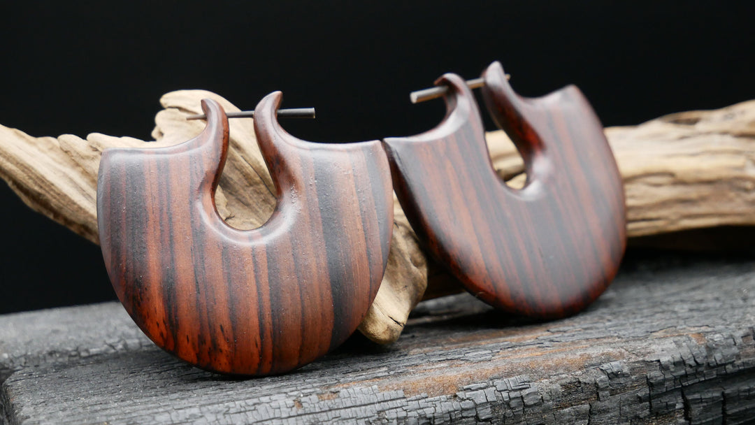 Ohrringe aus Holz Handarbeit - II-7