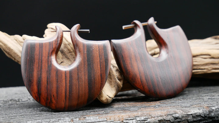 Ohrringe aus Holz Handarbeit - II-7
