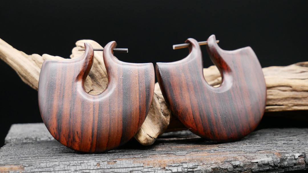 Ohrringe aus Holz Handarbeit - II-7