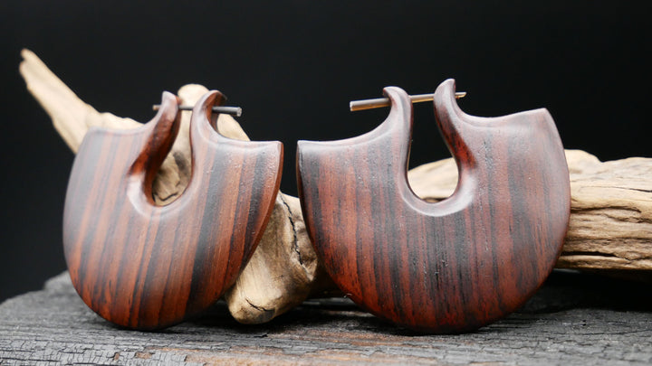 Ohrringe aus Holz Handarbeit - II-7