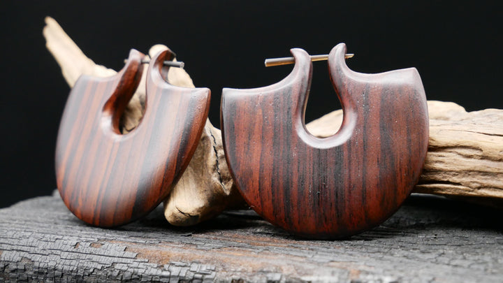 Ohrringe aus Holz Handarbeit - II-7