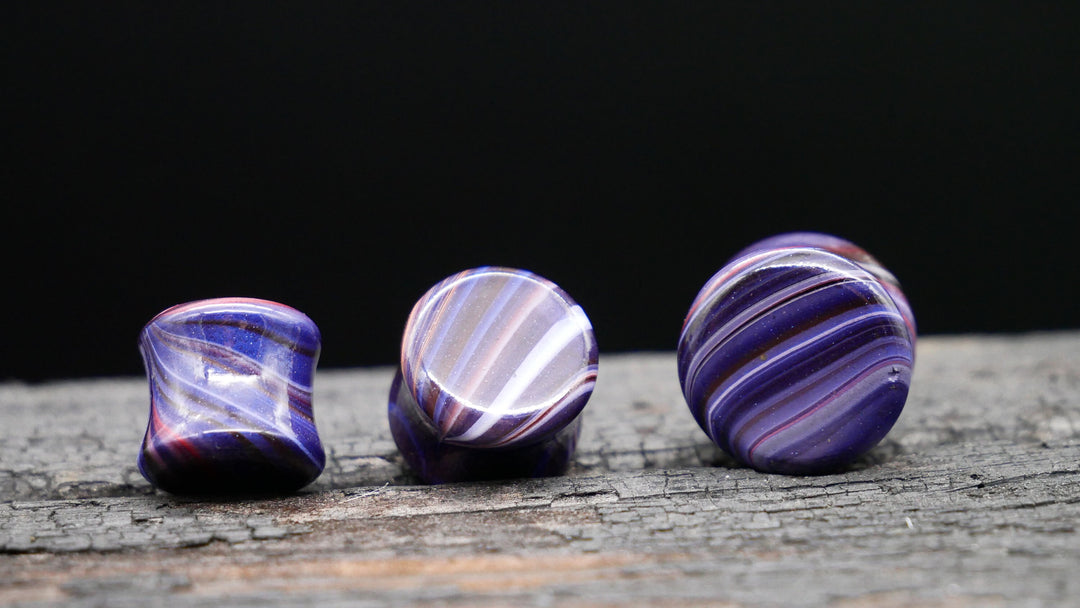 1x Plug Bemalt Batik Style 8-16mm - F1