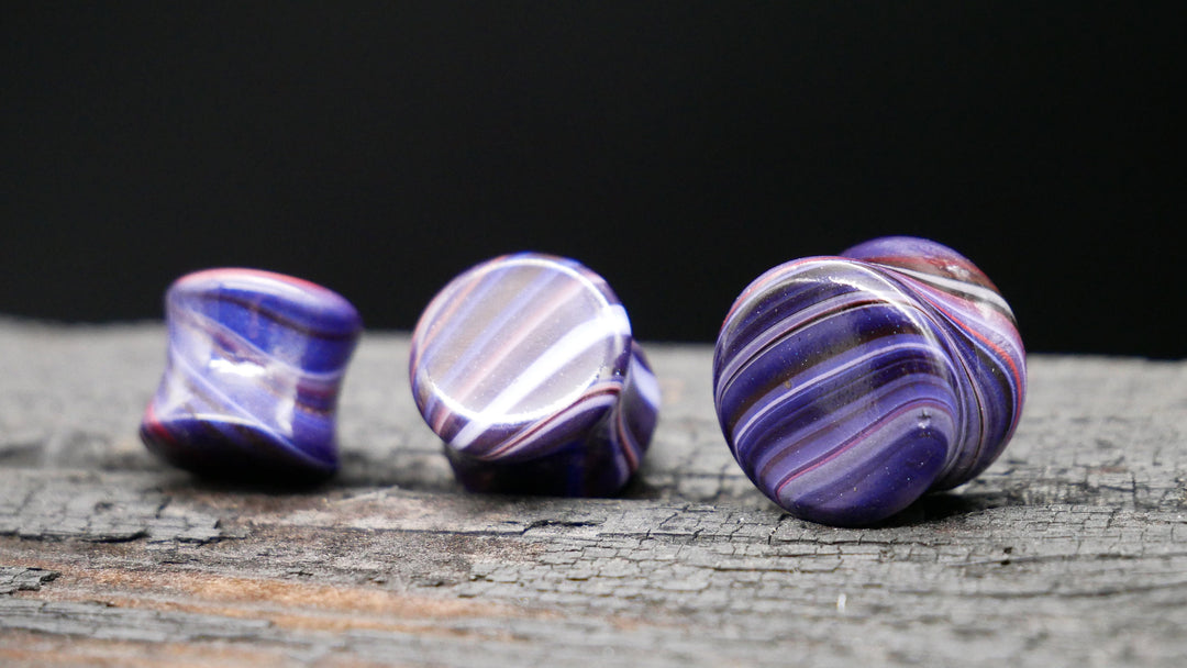 1x Plug Bemalt Batik Style 8-16mm - F1