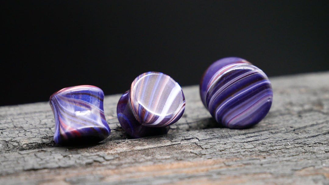 1x Plug Bemalt Batik Style 8-16mm - F1