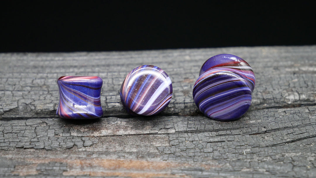 1x Plug Bemalt Batik Style 8-16mm - F1