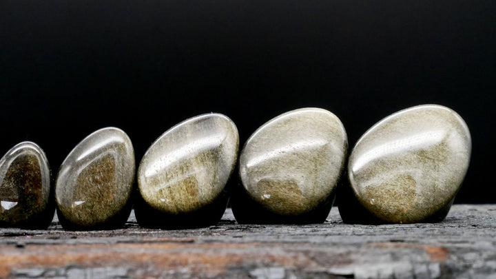 1x Plug aus Golden Obsidian Teardrop - J2