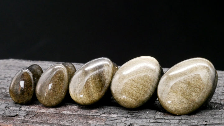 1x Plug aus Golden Obsidian Teardrop - J2