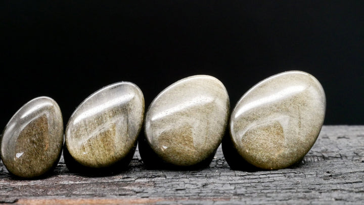 1x Plug aus Golden Obsidian Teardrop - J2
