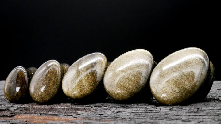 1x Plug aus Golden Obsidian Teardrop - J2