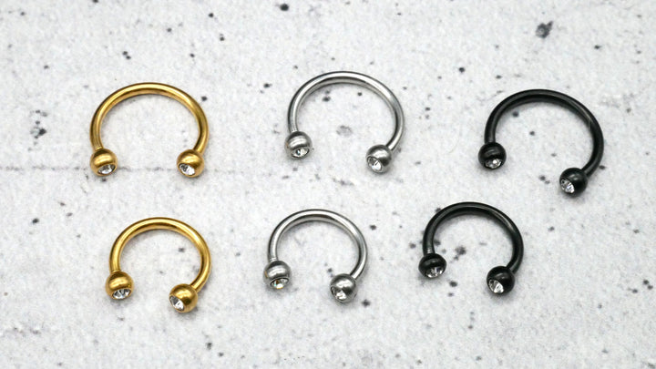 Piercing/Hufeisen Circular Barbell Chirurgenstahl - 1F/19