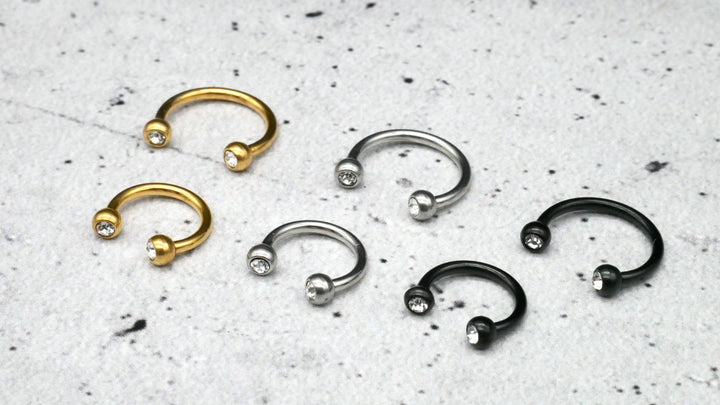 Piercing/Hufeisen Circular Barbell Chirurgenstahl - 1F/19