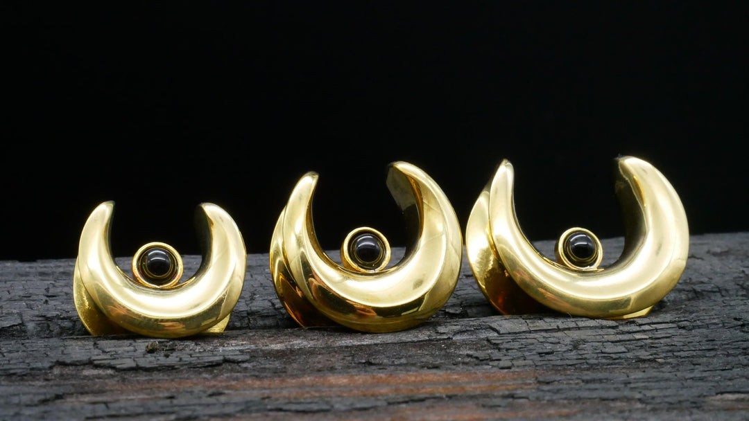 1x Saddle Plug aus Messing Onyx - G2
