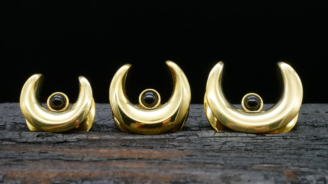 1x Saddle Plug aus Messing Onyx - G2