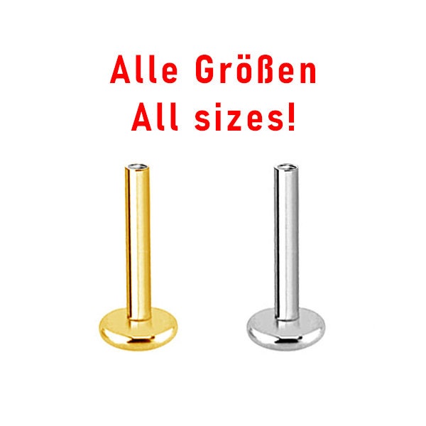 Austauschbare Stäbe für Labret / Medusa / Tragus / Helix TITAN mit Innengewinde - 1B/12