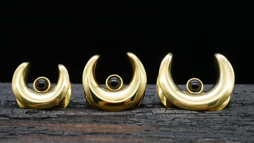 1x Saddle Plug aus Messing Onyx - G2