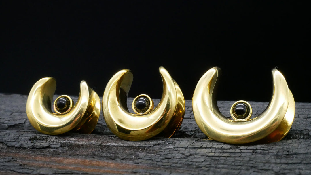 1x Saddle Plug aus Messing Onyx - G2