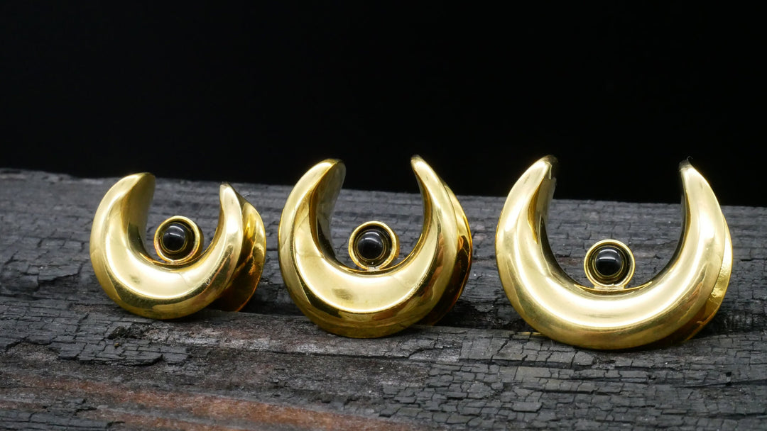 1x Saddle Plug aus Messing Onyx - G2