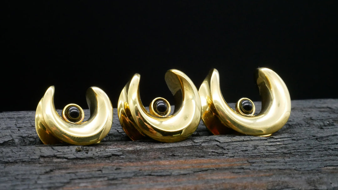1x Saddle Plug aus Messing Onyx - G2