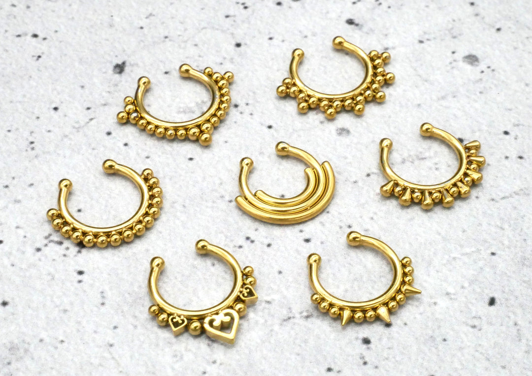 Fake Piercing Septum Chirurgenstahl - 1O/11