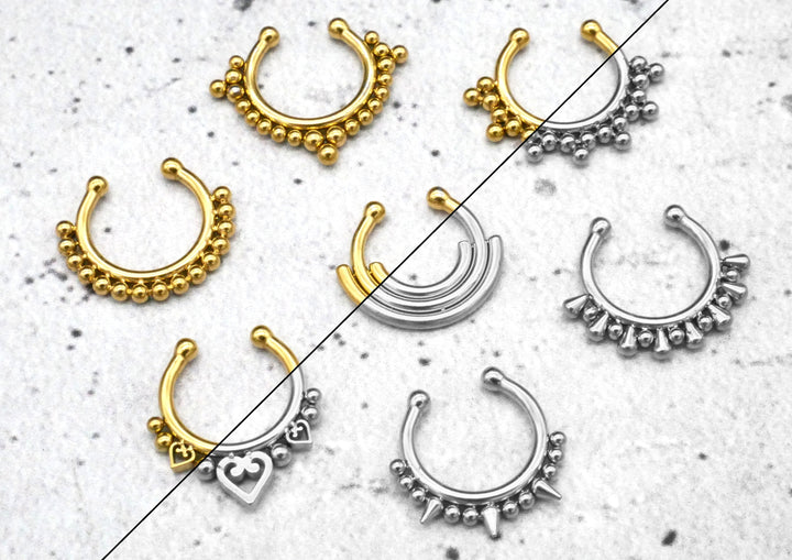 Fake Piercing Septum Chirurgenstahl - 1O/11